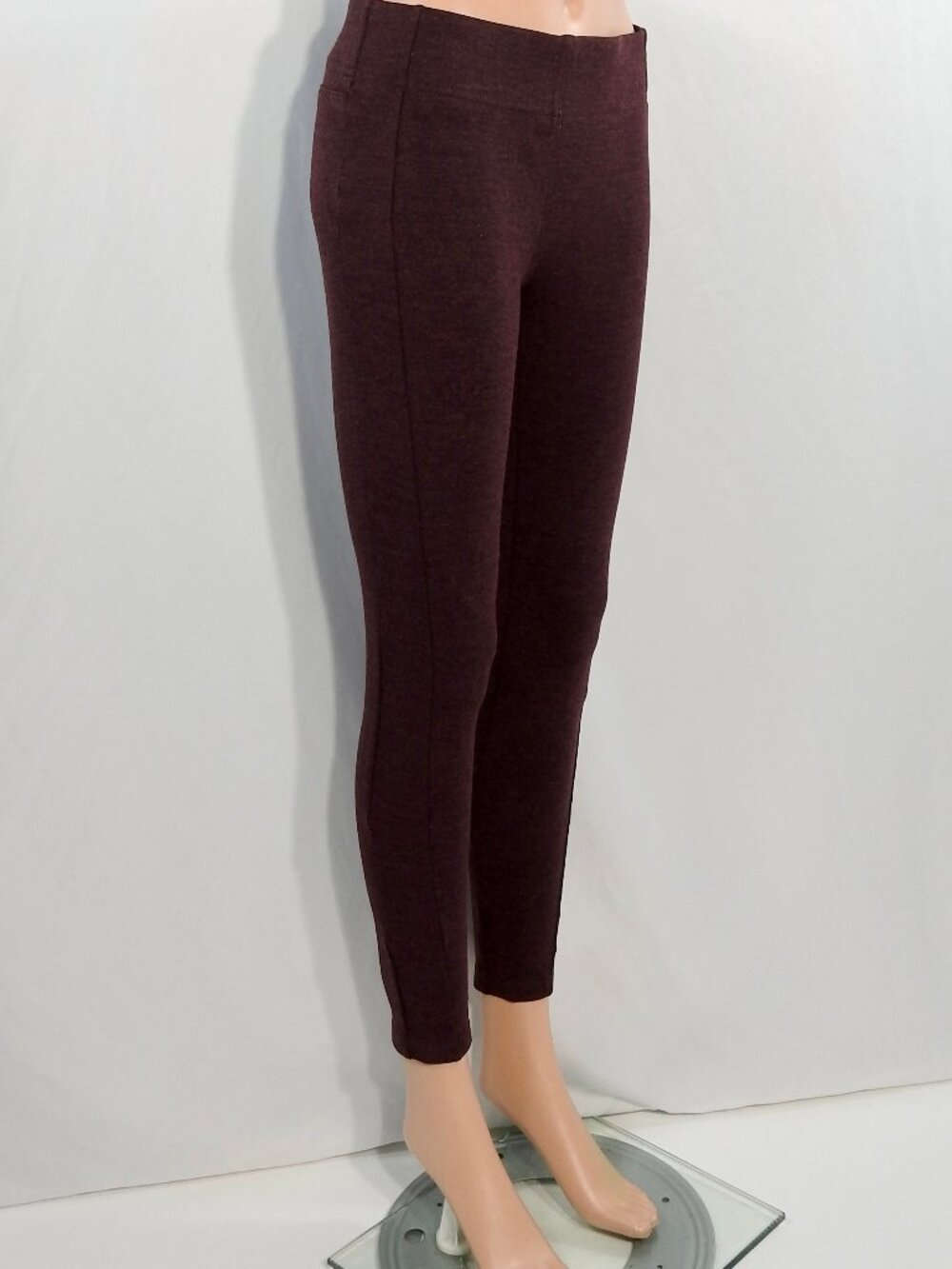 LOFT Ann Taylor Sz S Burgandy Pull-On Leggng Pants Womens Ankle 25" Inseam